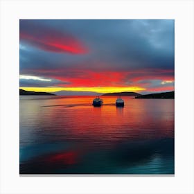 Sunset In Scotland 7 Canvas Print