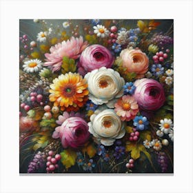 Bouquet Of Flowers 3 Canvas Print