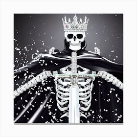 Skeleton On A Bike Canvas Print