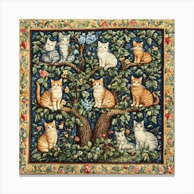 Cats In The Countryside Tapestry 7 Canvas Print