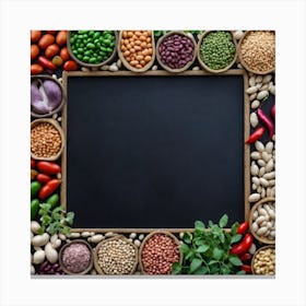 Legumes As A Frame (76) Canvas Print