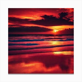 Sunset Painting, Beautiful Sunsets, Beautiful Sunsets, Beautiful Sunsets Canvas Print