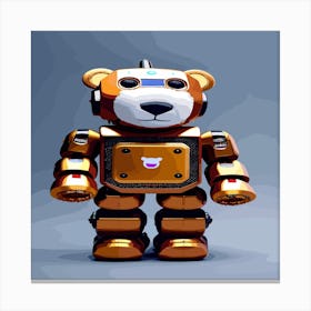 Robot Bear Canvas Print