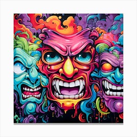 Grotesque Trio Canvas Print