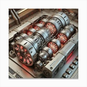 Mars Dominion Mobile Medical Unit Quantum Core Fusion Engine Canvas Print