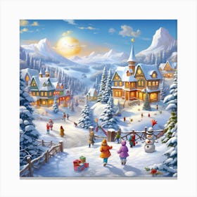 Christmas Village 11 Canvas Print