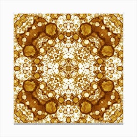 Coffee Symmetrical Pattern And Texture Canvas Print