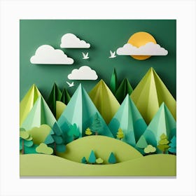 Paper Landscape Canvas Print