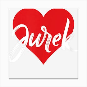 Ich Liebe Jurek Vorname Tshirt Liebe Herz Canvas Print