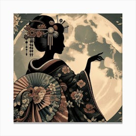 Creative Geisha Illustration 73 Canvas Print