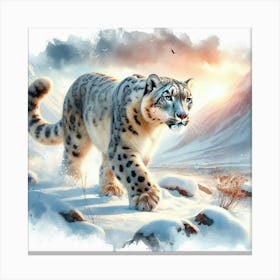Snow Leopard 8 Canvas Print