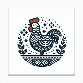 Scandinavian style, chicken 2 Canvas Print