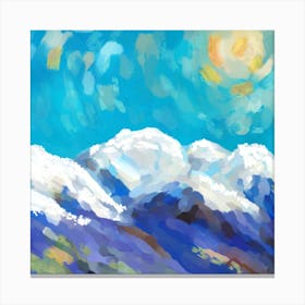 Sunny day in the mountains Canvas Print