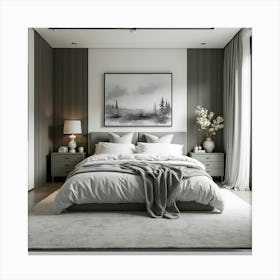 Black And White Bedroom 4 Toile