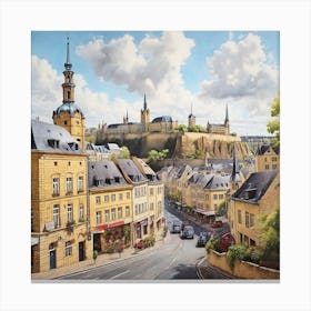 Cityscape Of Rostock Canvas Print