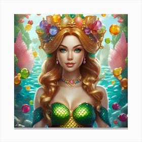 Gummy Bear Mermaid 8 Canvas Print