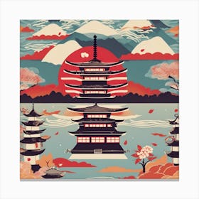 Japanese Pagoda 1 Canvas Print