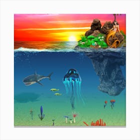 Ocean surreal Canvas Print