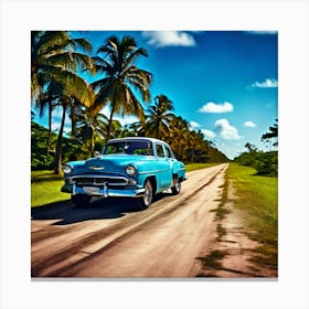 Classic Car On The Road 9 Canvas Print