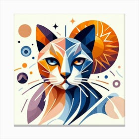 Pippin Low Poly Cat Canvas Print