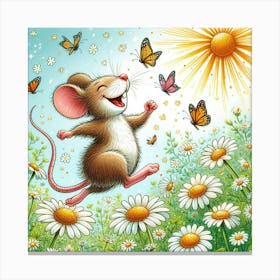 Mouse In The Meadow 3 Canvas Print