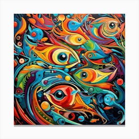 Colorful Fishes 4 Canvas Print