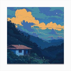 House In The Mountains Canvas Print