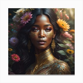 Beautiful Black Woman#1 Canvas Print