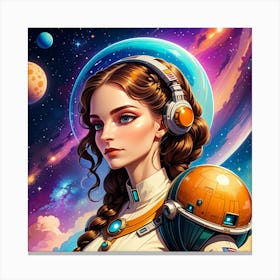 Space Girl Canvas Print