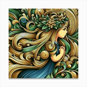 Cute girl Canvas Print