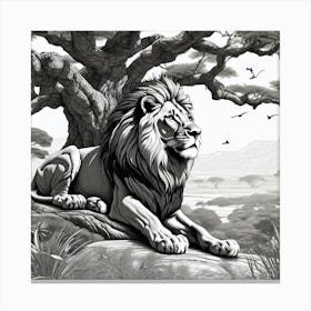 Lion art 3 Canvas Print