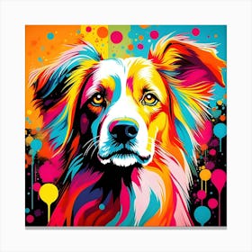 Colorful Dog Painting Canvas Print