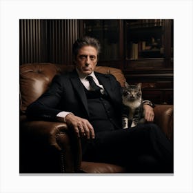 al Pacino the godfather Persian cat Canvas Print