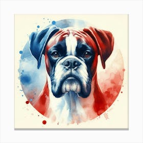 Watercolor Boxer 1 Canvas Print