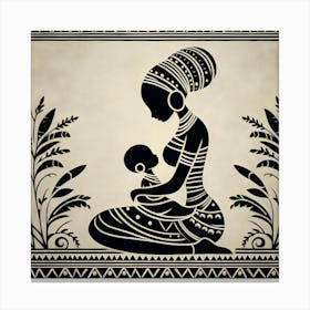 African Mother And Child 1 Canvas Print