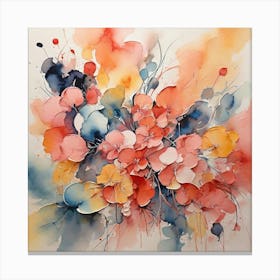 Watercolor Flowers Canvas Print