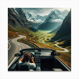 Road Trip In Switzerland Canvas Print