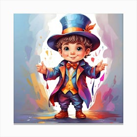 Little Boy In A Hat Canvas Print