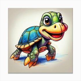 Cute Turtle 3 Canvas Print