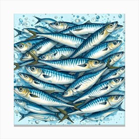 Sardines Art Print Canvas Print