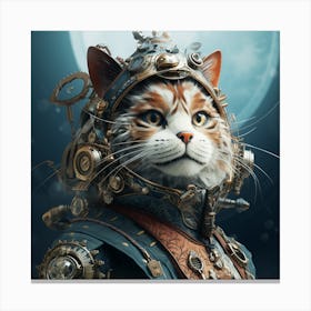 Steampunk Cat 1 Canvas Print