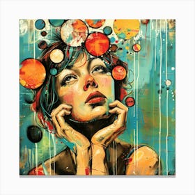 So Bored - Thought Bubble Girl Canvas Print