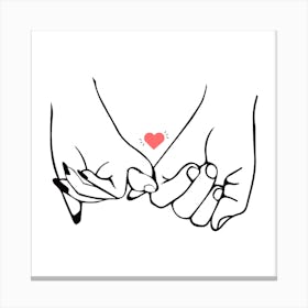 Couple Holding Hands Canvas Print