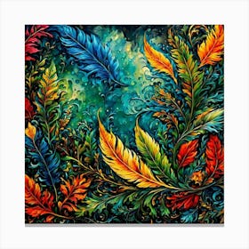 Colorful Feathers 13 Canvas Print