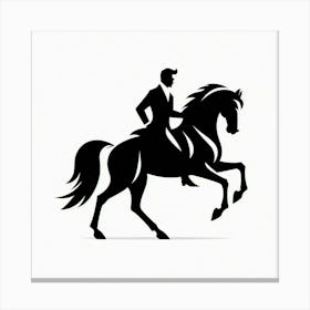 A man riding a horse Canvas Print