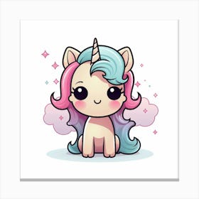 Unicorn Kawaii 11 Canvas Print