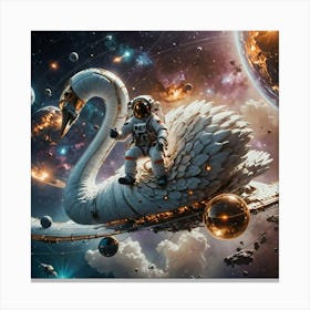 Space Swan Canvas Print