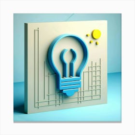 3d Light Bulb Canvas Print