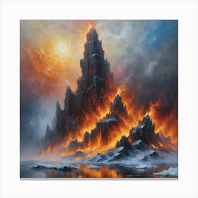 Burning Mountains Canvas Print