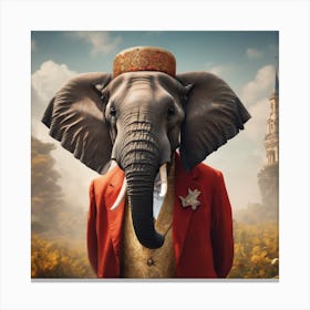 Silly Animals Series Elephant 1 Canvas Print
